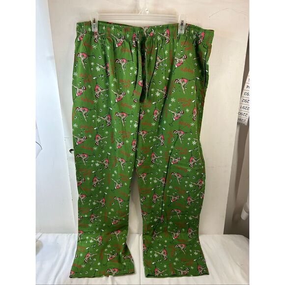 Old Navy Holiday XXL Sleep Pants Green Girl Martini Glass rn#54023 - Picture 2 of 8